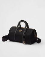 Prada Re-Edition 1978 Medium Re-Nylon and Saffiano Leather Top-Handle Bag - Image 2
